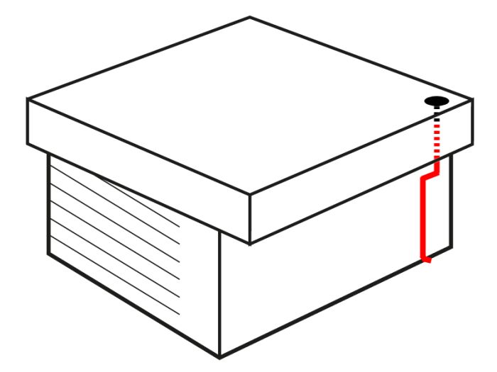 PVC kit pour toiture plate | noir | Ø 80 mm | single